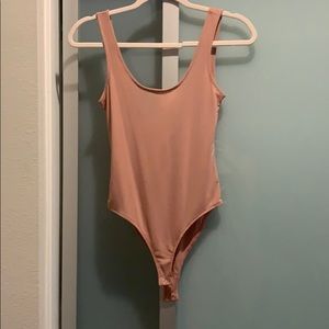 Blush pink mesh body suit -non see through